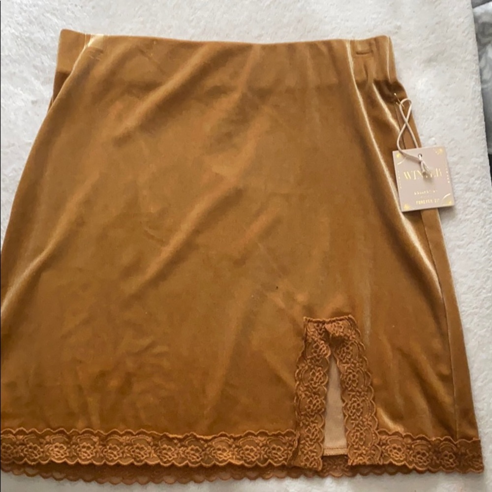 Caramel mini skirt
